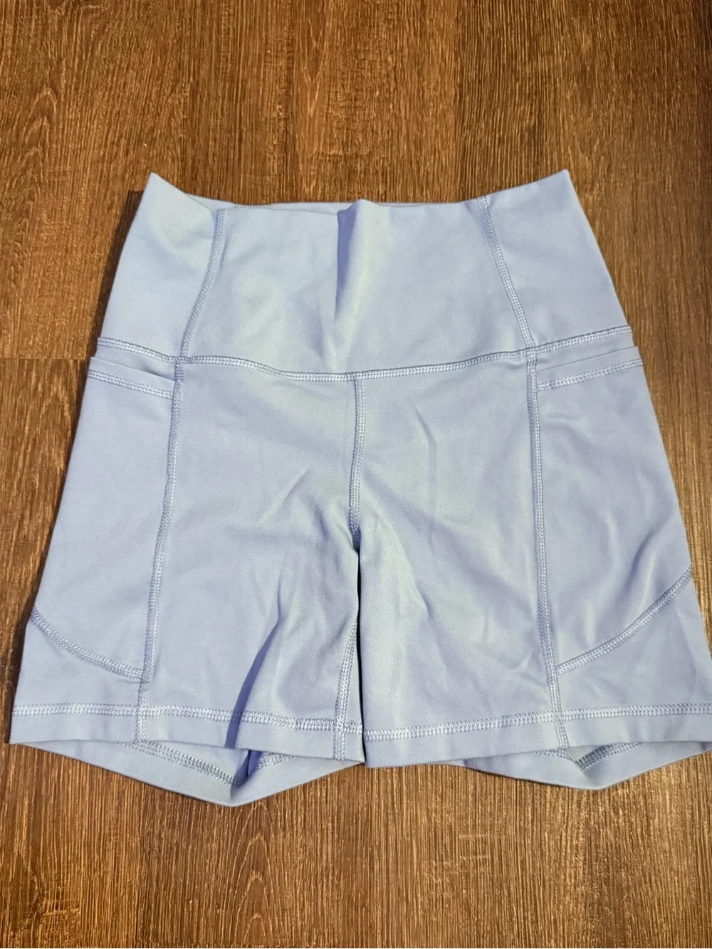 Yogalicious- Light Blue Biker Shorts